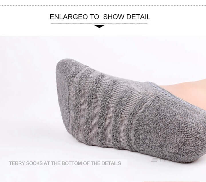 Men’s 5-Pack Cushioned No-Show Socks – Anti-Slip Cotton Boat Socks