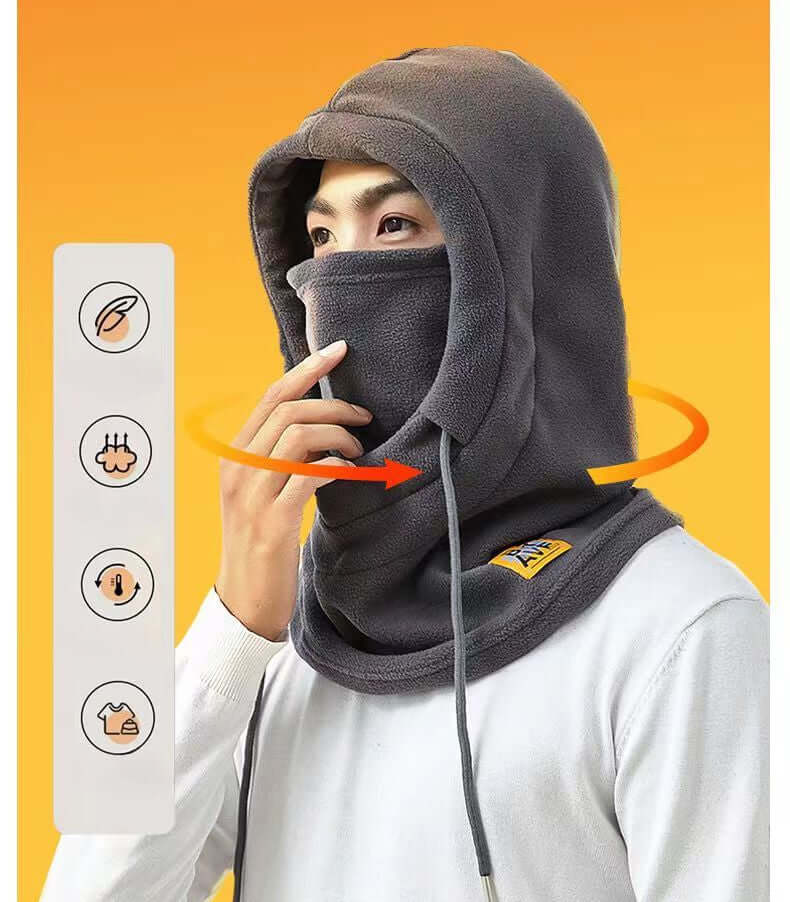 3-in-1 Thermal Winter Balaclava – Windproof Hat, Mask & Neck Warmer Set