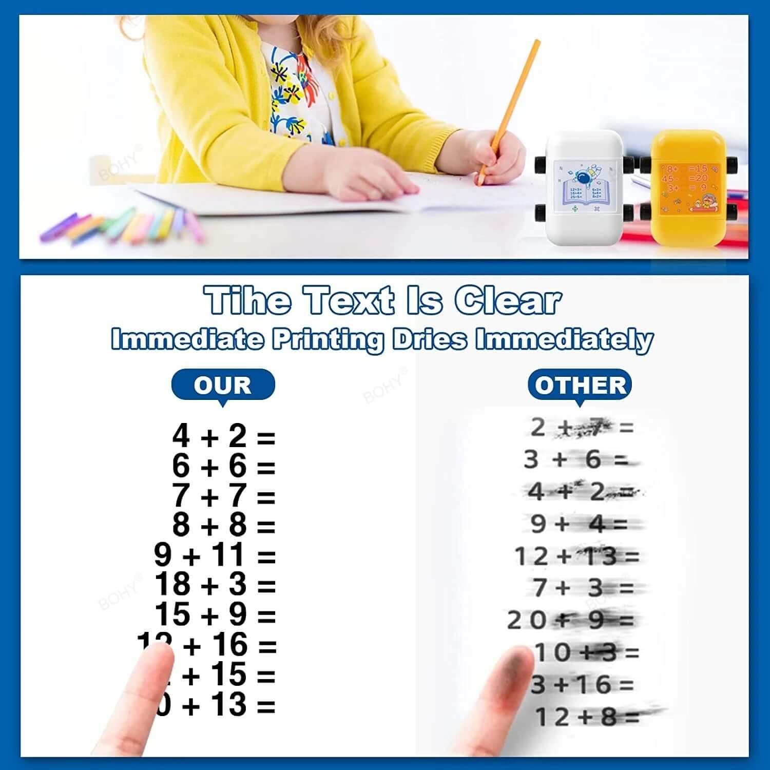 2-in-1 Digital Math Roller Stamp – Rapid Addition & Subtraction Practice