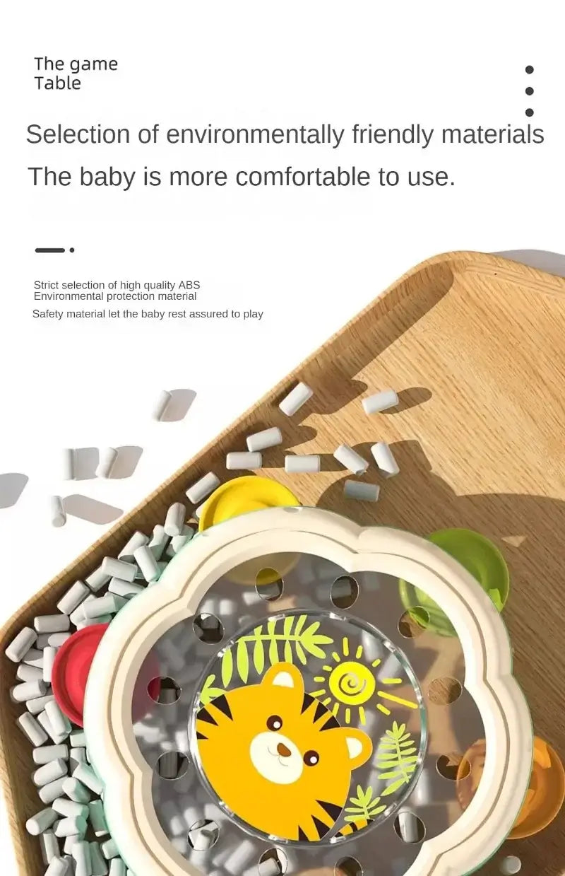 Montessori 3-in-1 Baby Drum Toy – Interactive Musical Learning Center - Poppix