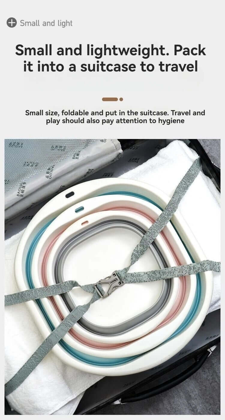 Collapsible Foot Soaking Basin – Portable Space-Saving Foot Spa Tub