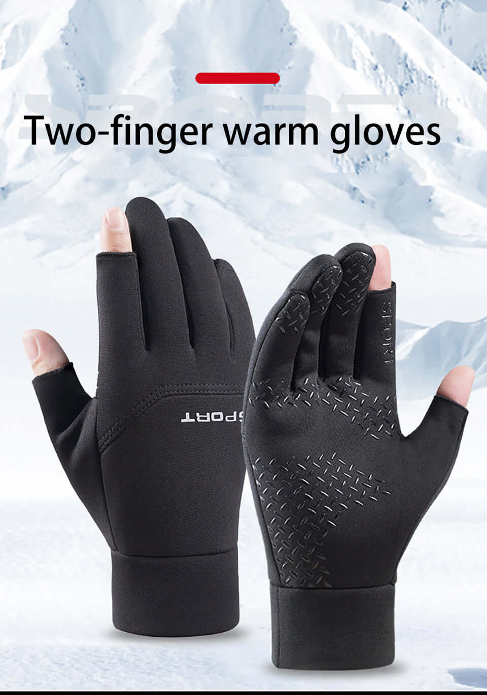 Pro-Angler Winter Fishing Gloves – Touchscreen & 2-Finger Flip Design