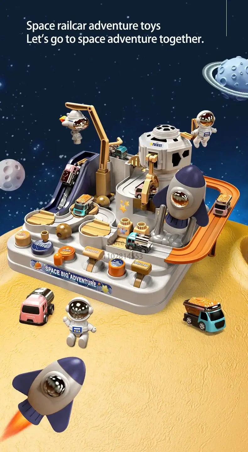 Kids City Rescue Track Adventure – Mechanical STEM Educational Toy - Poppix