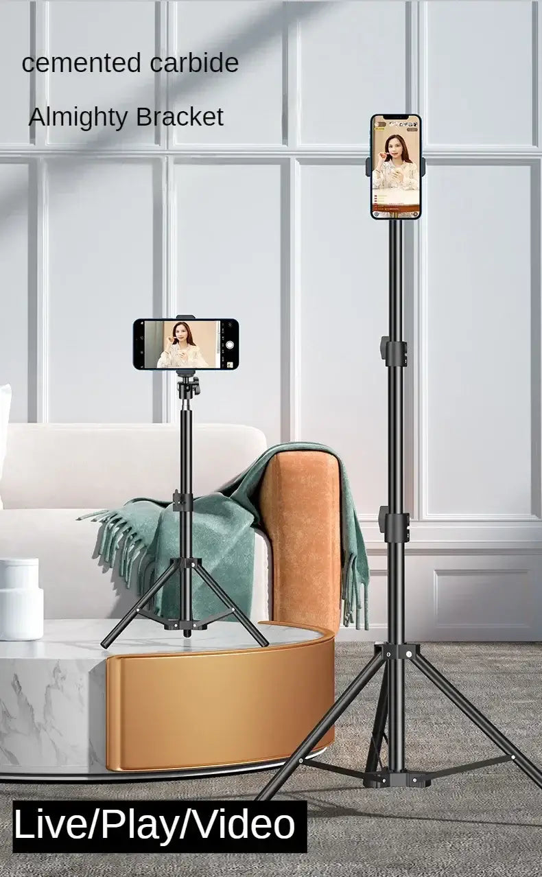 160cm Professional Live Stream Tripod – Adjustable Floor Stand for Phones & Cameras - Poppix