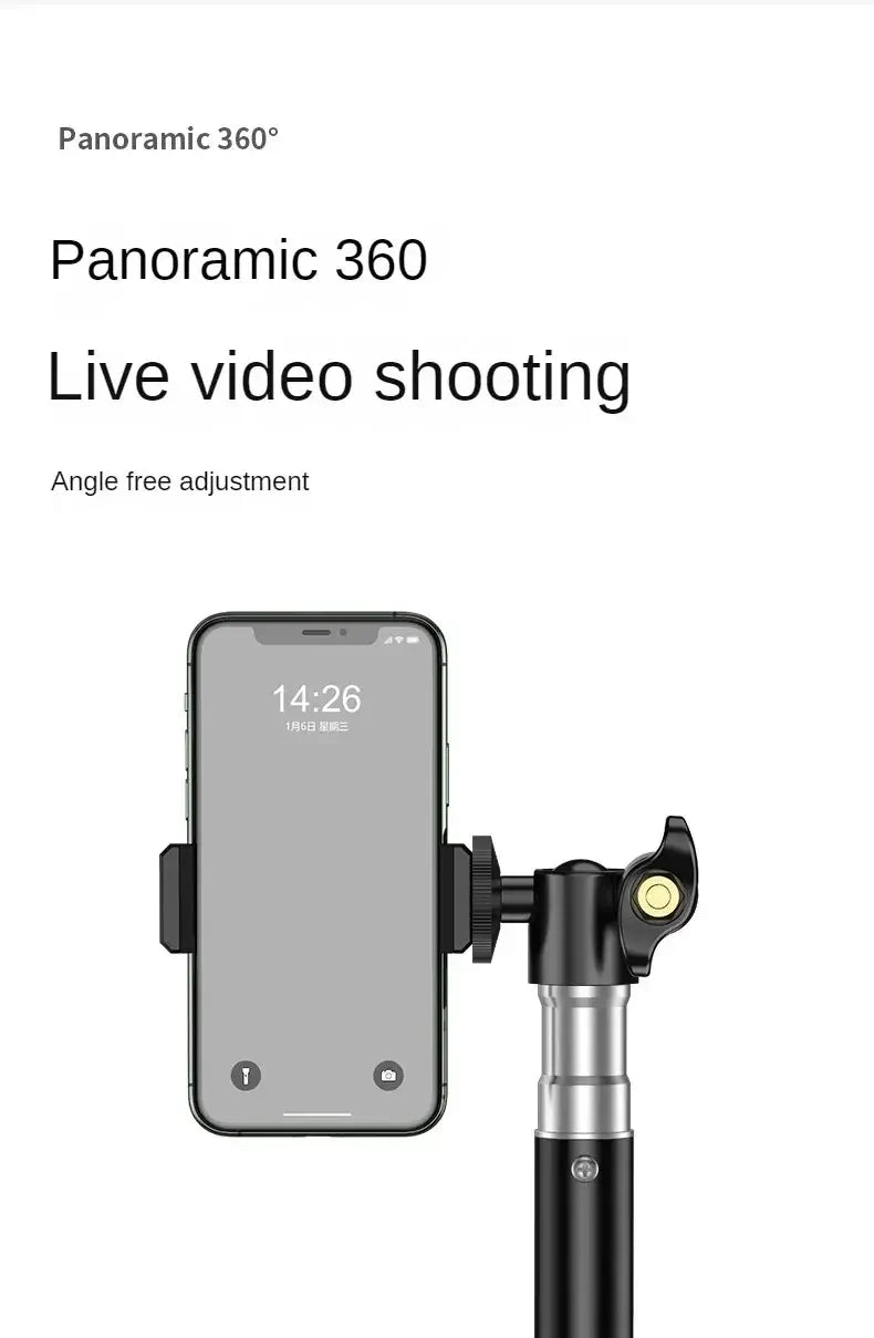 160cm Professional Live Stream Tripod – Adjustable Floor Stand for Phones & Cameras - Poppix