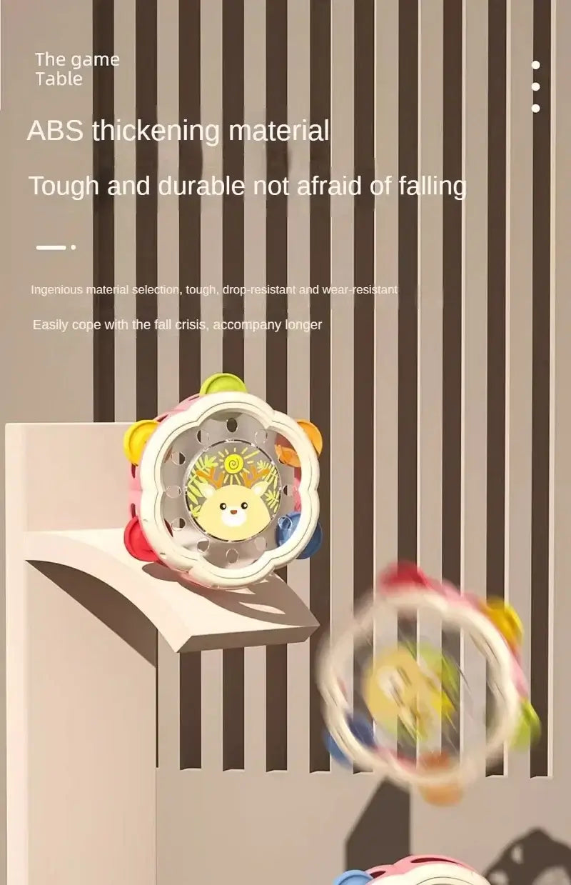 Montessori 3-in-1 Baby Drum Toy – Interactive Musical Learning Center - Poppix