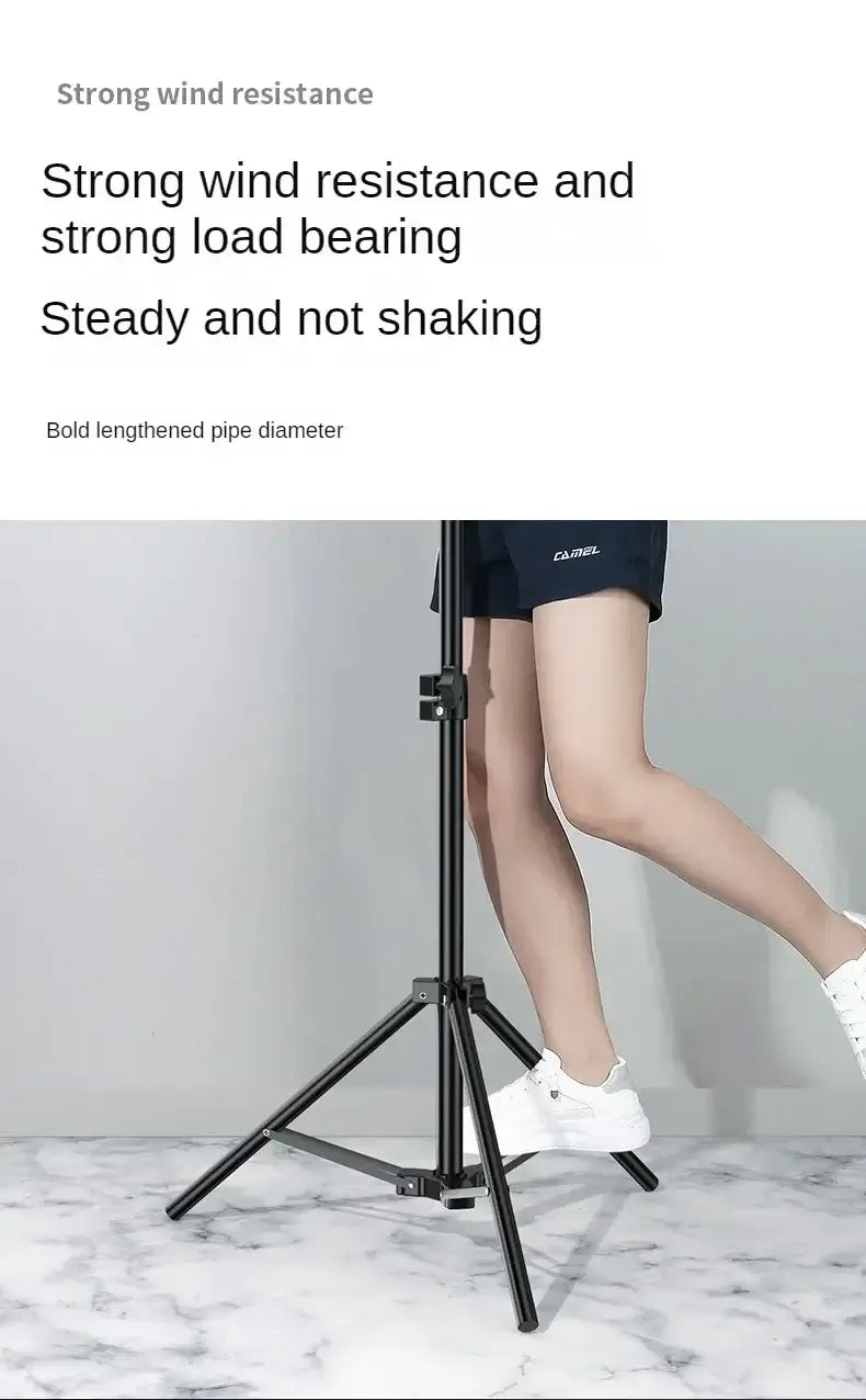 160cm Professional Live Stream Tripod – Adjustable Floor Stand for Phones & Cameras - Poppix