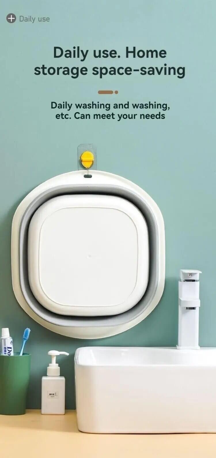 Collapsible Foot Soaking Basin – Portable Space-Saving Foot Spa Tub