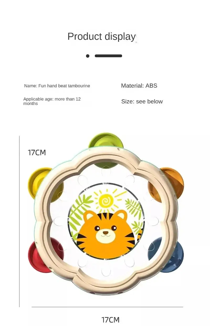 Montessori 3-in-1 Baby Drum Toy – Interactive Musical Learning Center - Poppix