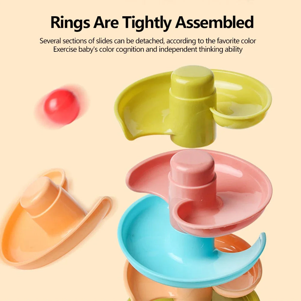 Educational Ball Drop Tower – Multi-Level Rolling Ball Track for Toddlers - Poppix