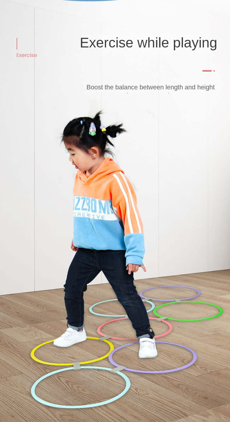 Kids’ Hopscotch Ring Set – 20-Piece Outdoor Active Play & Jump Game