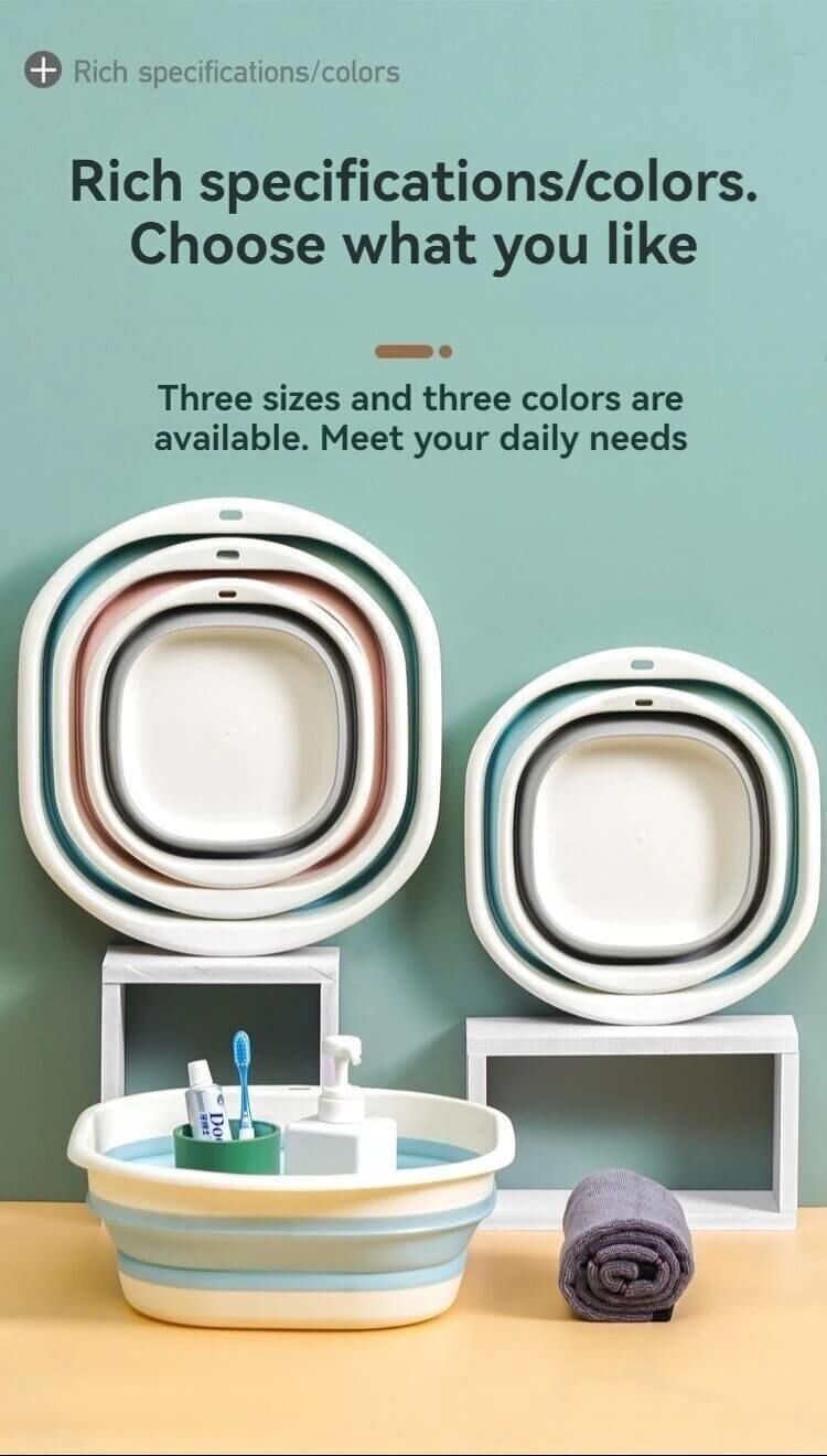 Collapsible Foot Soaking Basin – Portable Space-Saving Foot Spa Tub