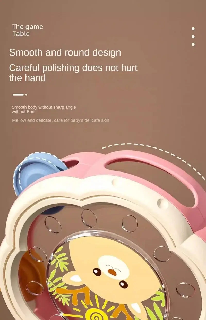 Montessori 3-in-1 Baby Drum Toy – Interactive Musical Learning Center - Poppix