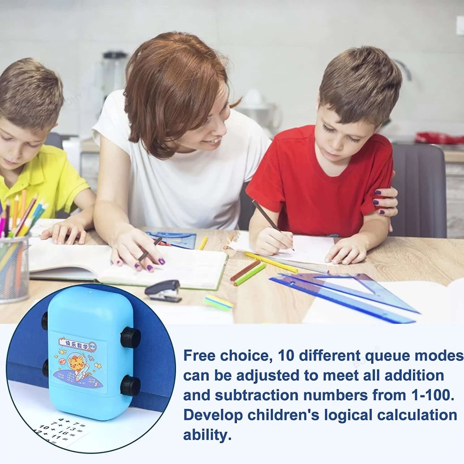 2-in-1 Digital Math Roller Stamp – Rapid Addition & Subtraction Practice