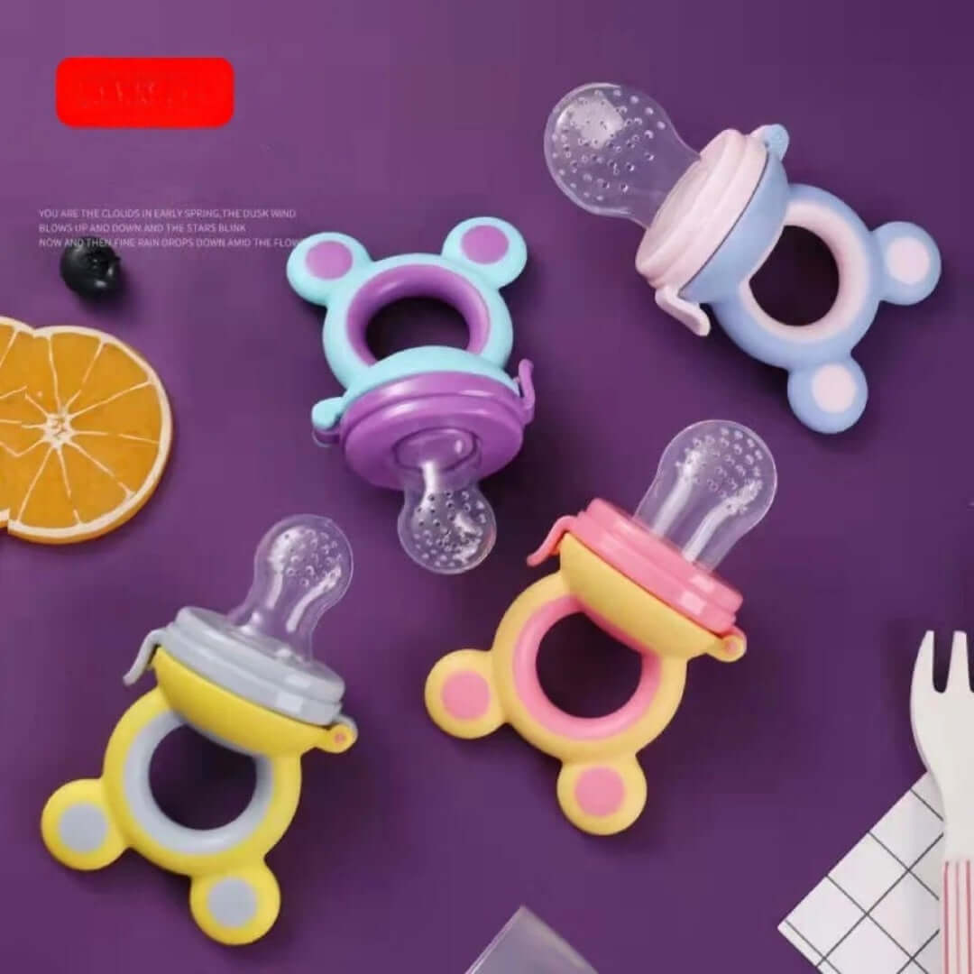 Silicone Baby Fruit Feeder & Teether – BPA-Free Fresh Food Pacifier - Poppix
