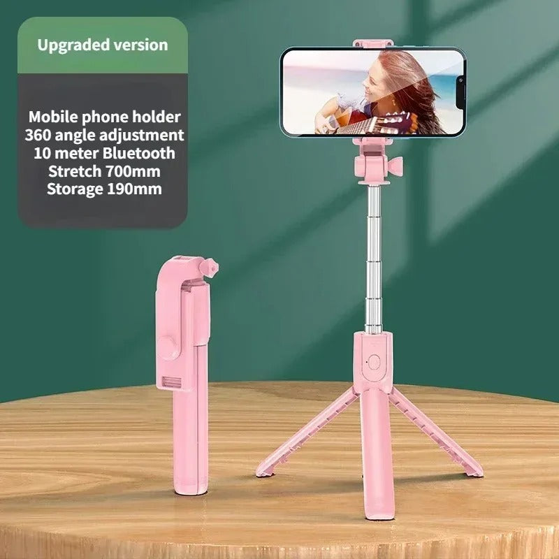 3-in-1 Selfie Stick Tripod with LED Light & Bluetooth Remote - Poppix