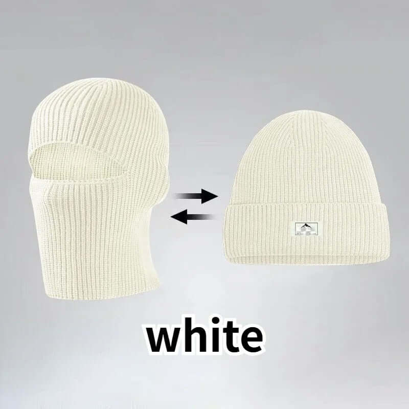 2-in-1 Thermal Balaclava Beanie – Windproof Full Face Winter Mask