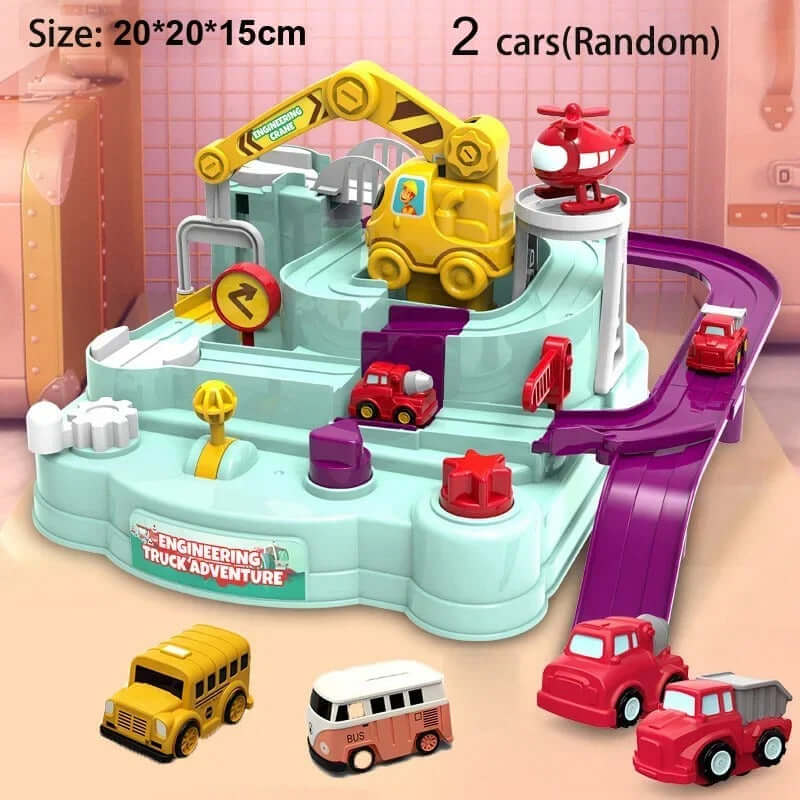 Kids City Rescue Track Adventure – Mechanical STEM Educational Toy - Poppix