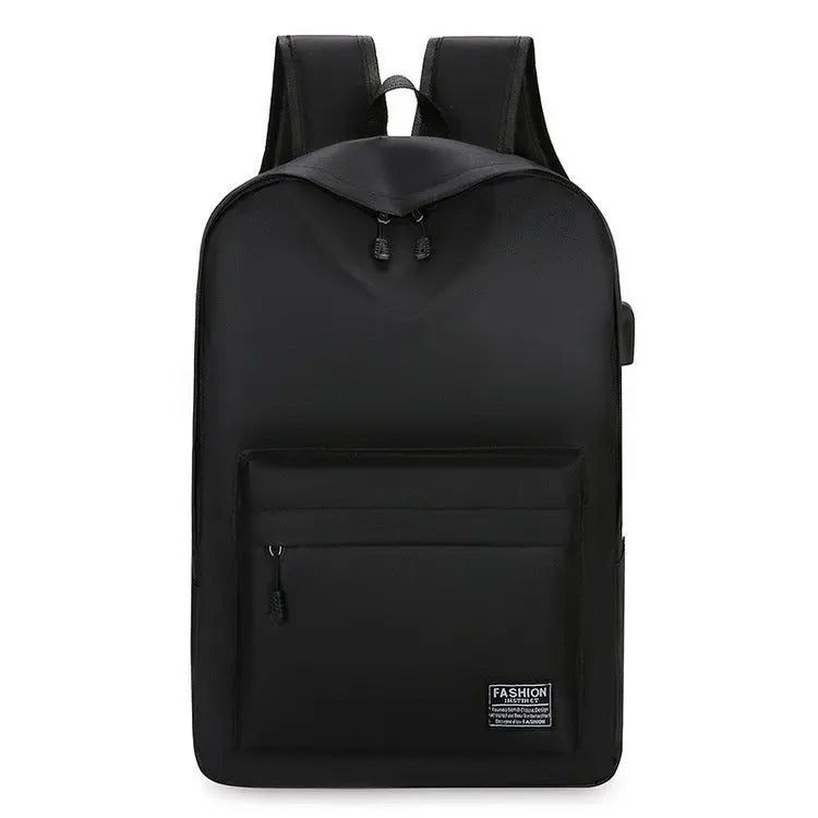 Minimalist Men's Travel Backpack – Large Capacity Water-Resistant School Bag - Poppix
