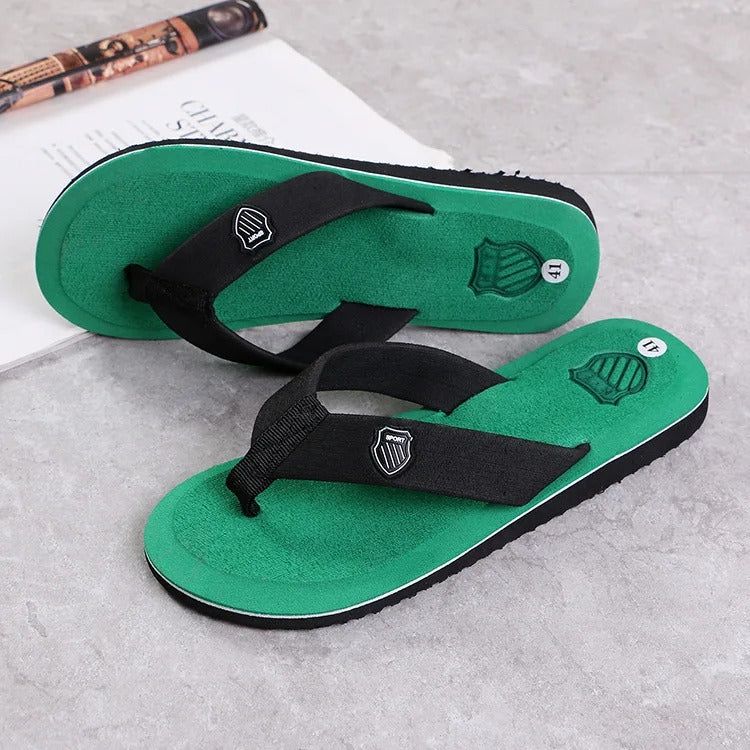 Men's Casual Non-Slip Flip Flops – Versatile Summer Beach Slides - Poppix