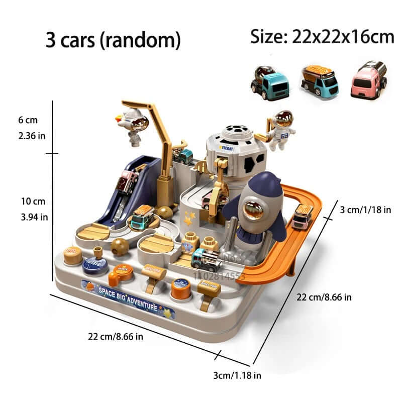 Kids City Rescue Track Adventure – Mechanical STEM Educational Toy - Poppix