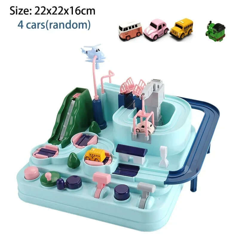 Kids City Rescue Track Adventure – Mechanical STEM Educational Toy - Poppix