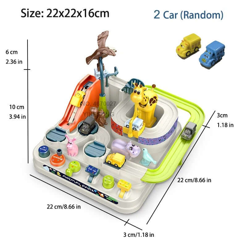 Kids City Rescue Track Adventure – Mechanical STEM Educational Toy - Poppix