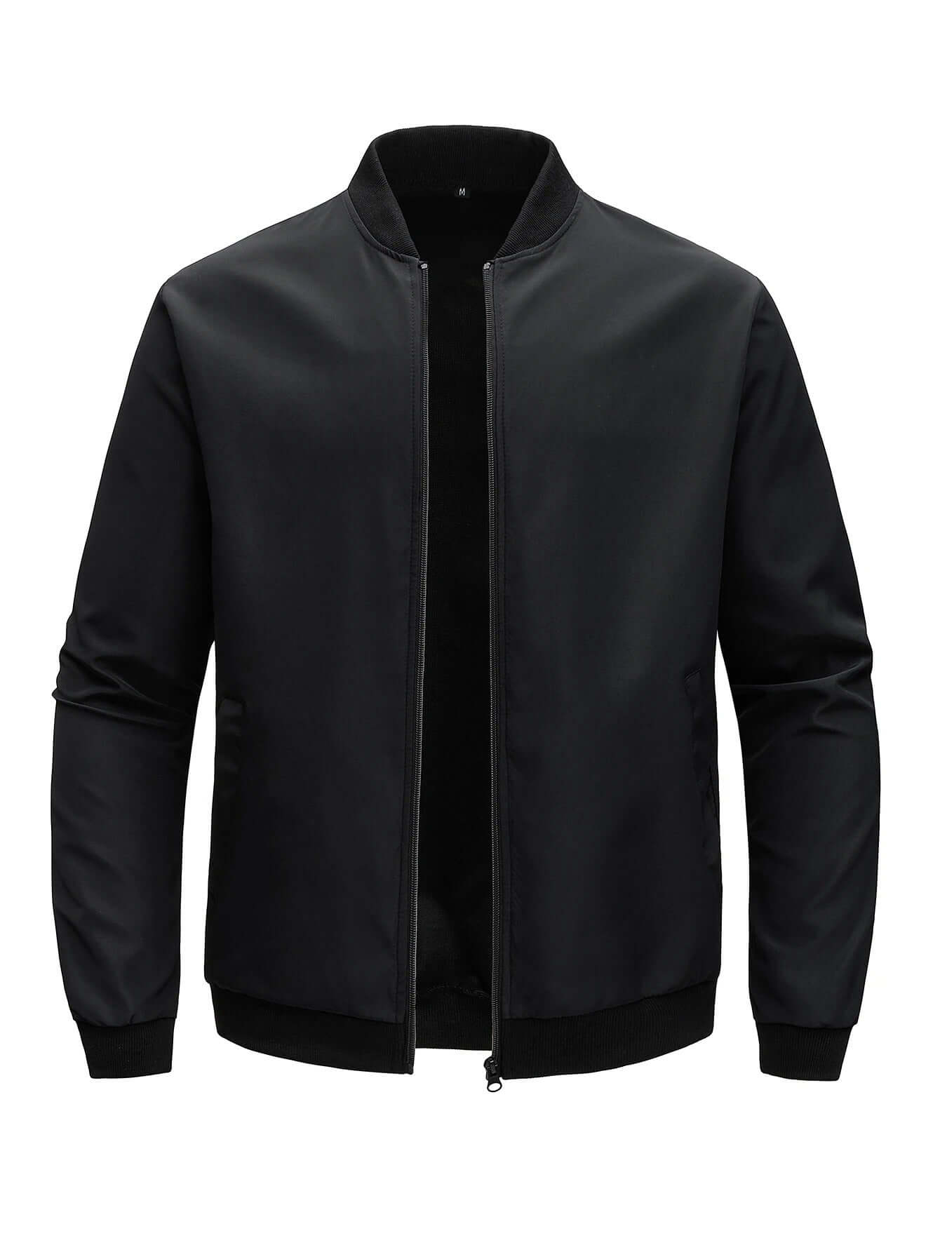 Men's Minimalist Bomber Jacket – Slim Fit Casual Business Coat - Poppix