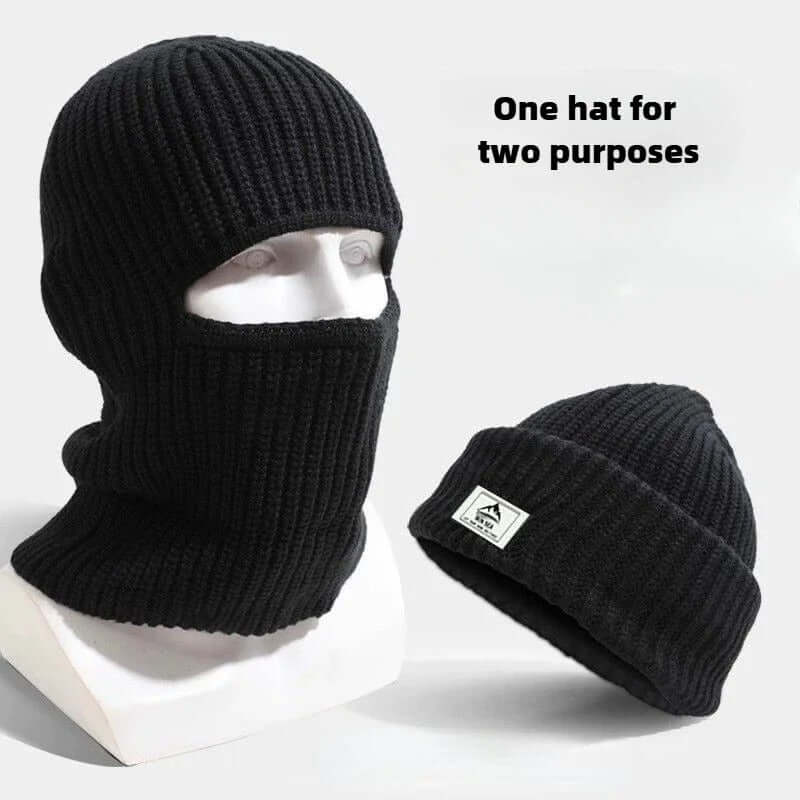 2-in-1 Thermal Balaclava Beanie – Windproof Full Face Winter Mask