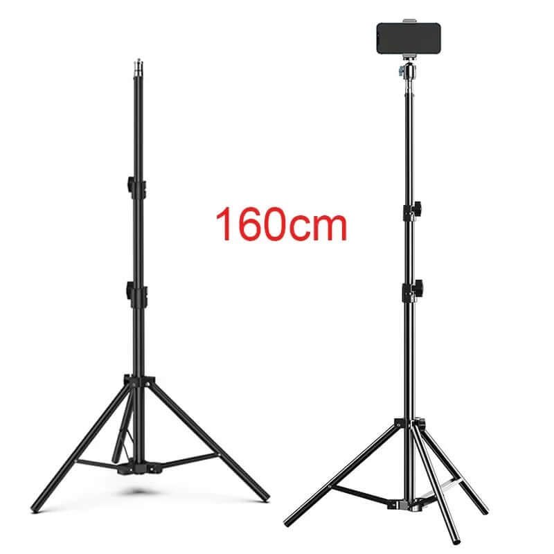 160cm Professional Live Stream Tripod – Adjustable Floor Stand for Phones & Cameras - Poppix