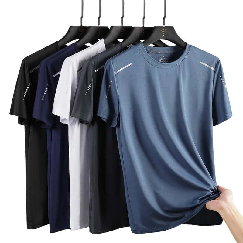 Men's Quick-Dry Performance T-Shirt – Breathable Moisture-Wicking Sport Tee - Poppix