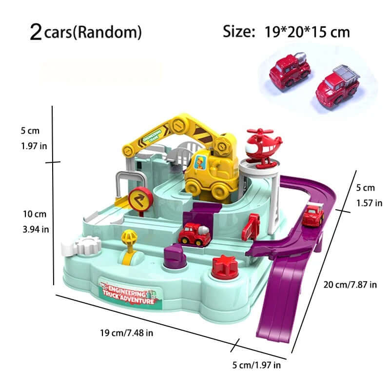 Kids City Rescue Track Adventure – Mechanical STEM Educational Toy - Poppix