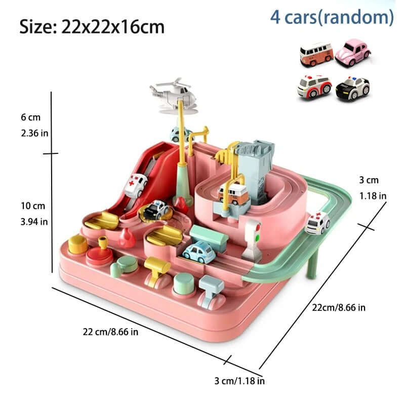 Kids City Rescue Track Adventure – Mechanical STEM Educational Toy - Poppix