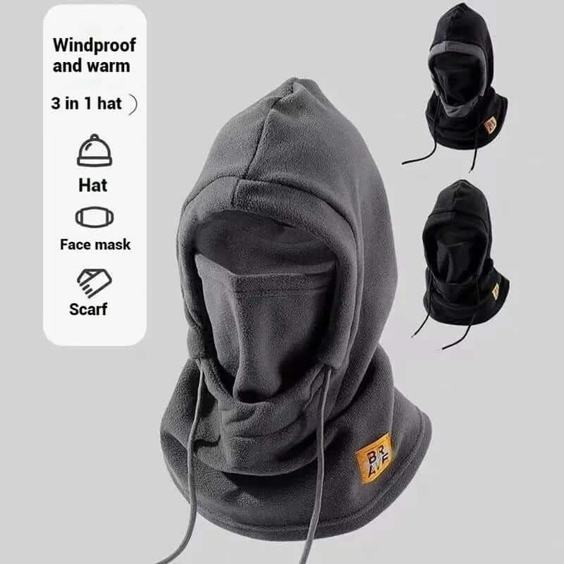 3-in-1 Thermal Winter Balaclava – Windproof Hat, Mask & Neck Warmer Set