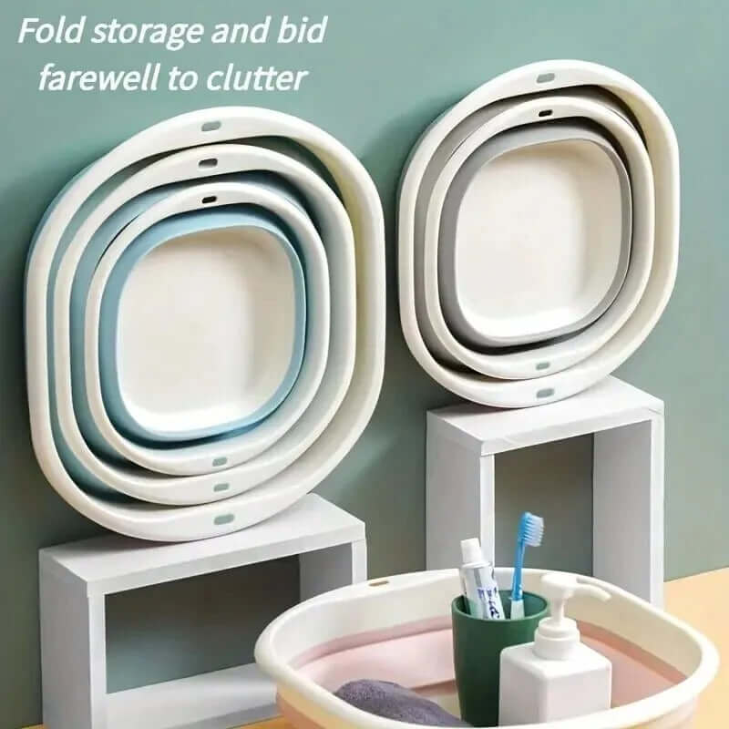 Collapsible Foot Soaking Basin – Portable Space-Saving Foot Spa Tub