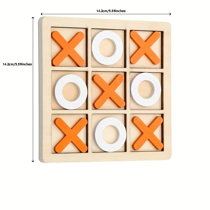 Solid Wooden Tic Tac Toe Board – Giant Backyard & Indoor Family Game - Poppix