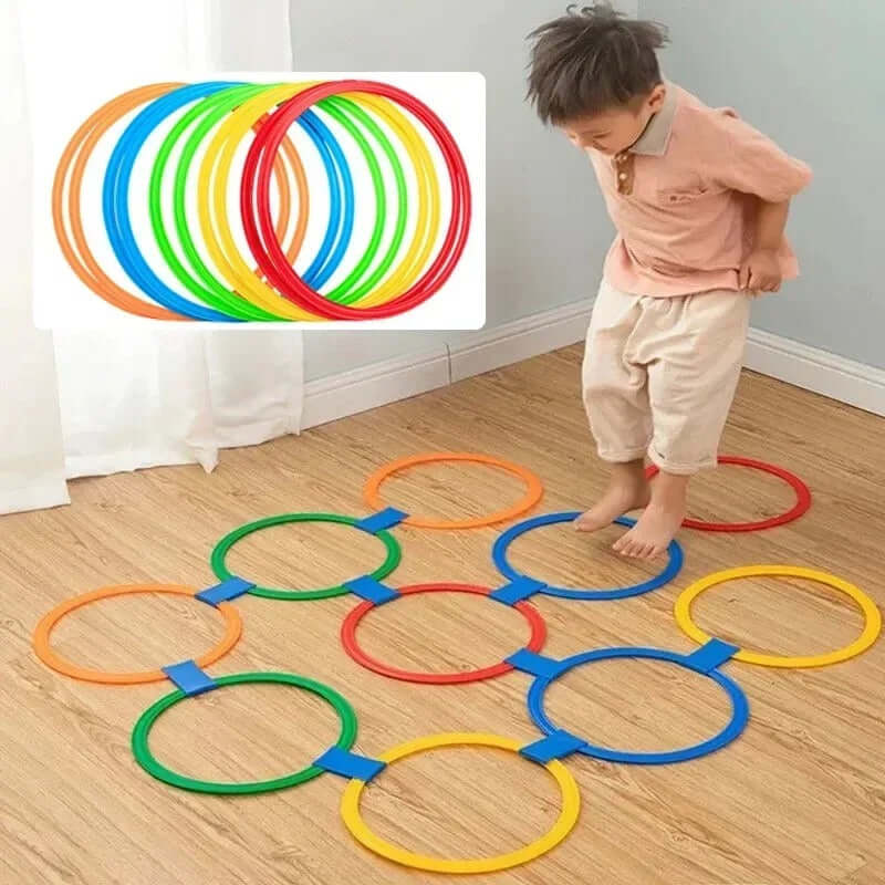 Kids’ Hopscotch Ring Set – 20-Piece Outdoor Active Play & Jump Game