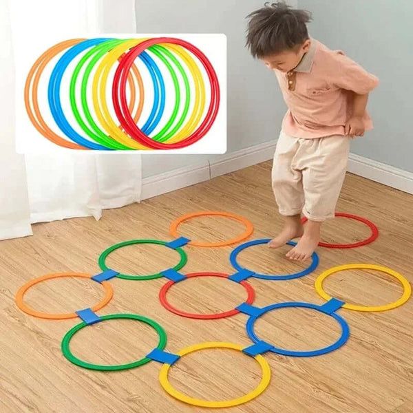 Kids’ Hopscotch Ring Set – 20-Piece Outdoor Active Play & Jump Game