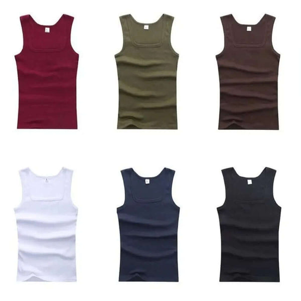 Men's Pure Cotton Bodybuilding Tank Top – Premium Athletic Gym Vest - Poppix