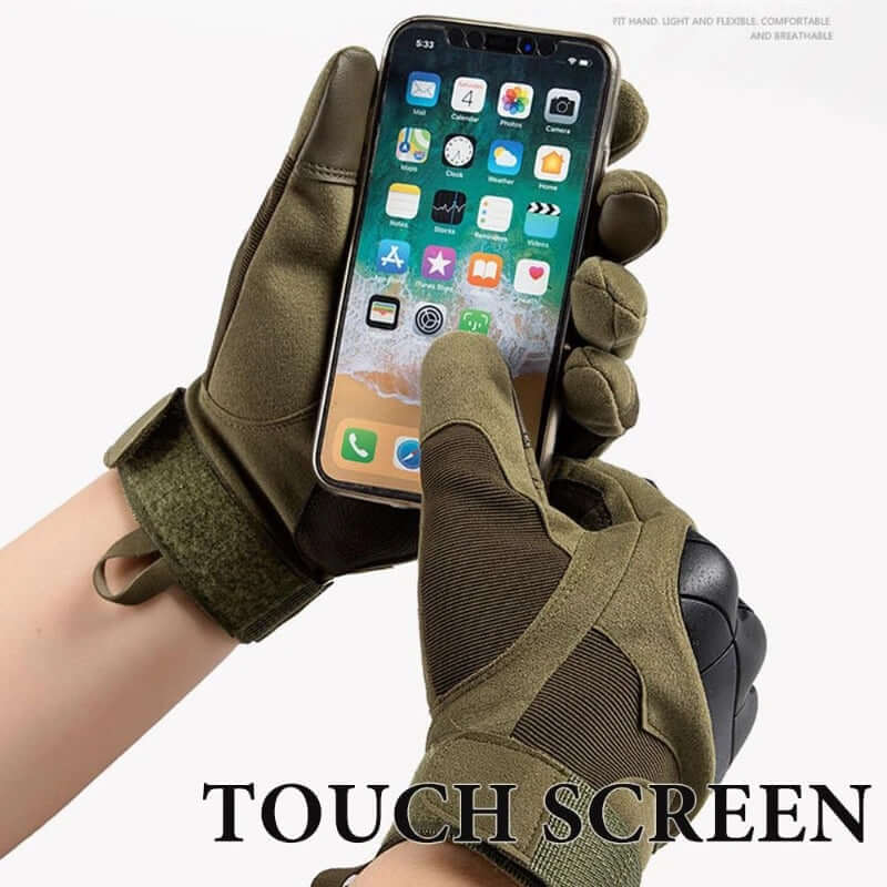 Touchscreen Summer Motorcycle Gloves – Breathable Full-Finger Riding Gear - Poppix