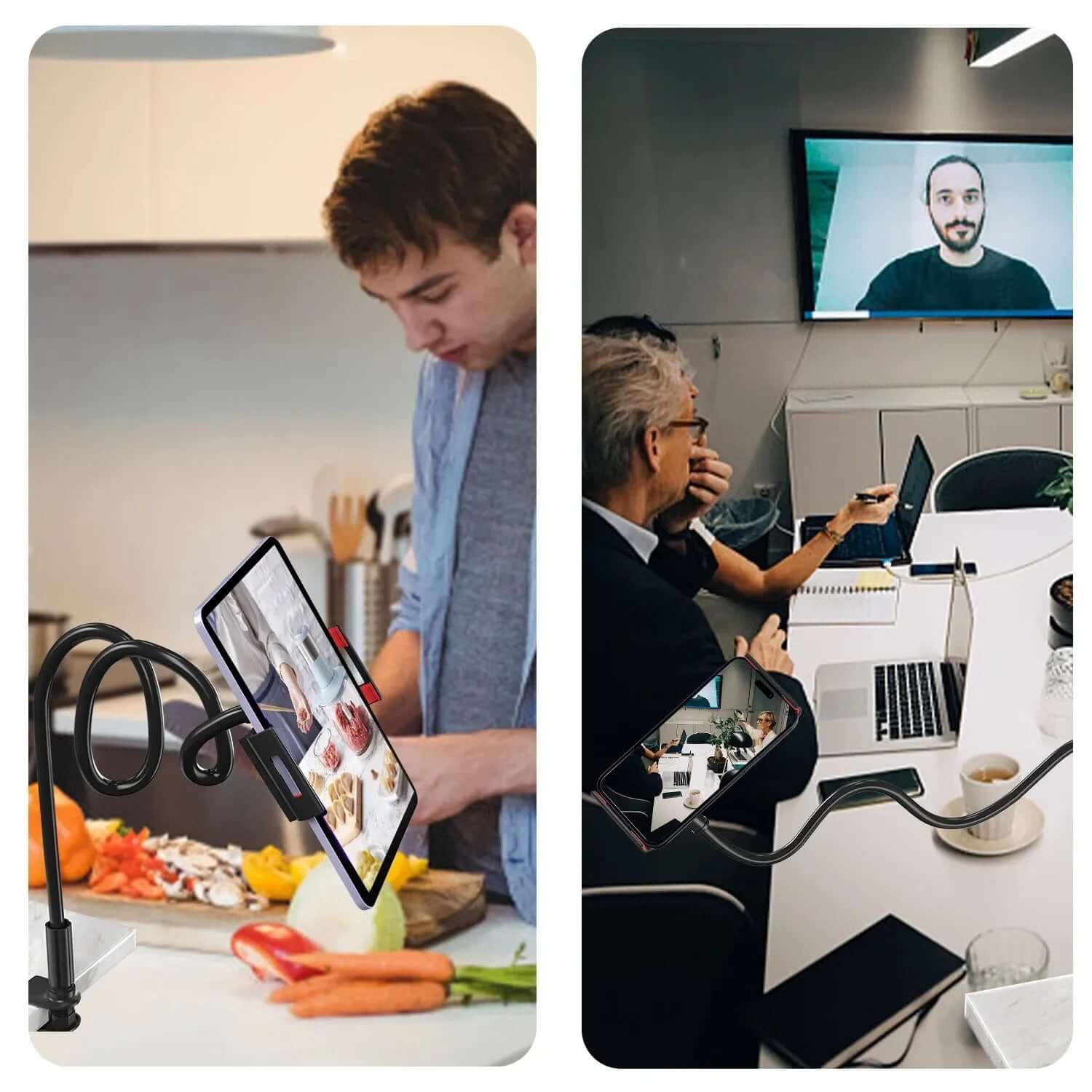 Universal Gooseneck Phone & Tablet Mount – 360° Flexible Lazy Arm Bed Stand