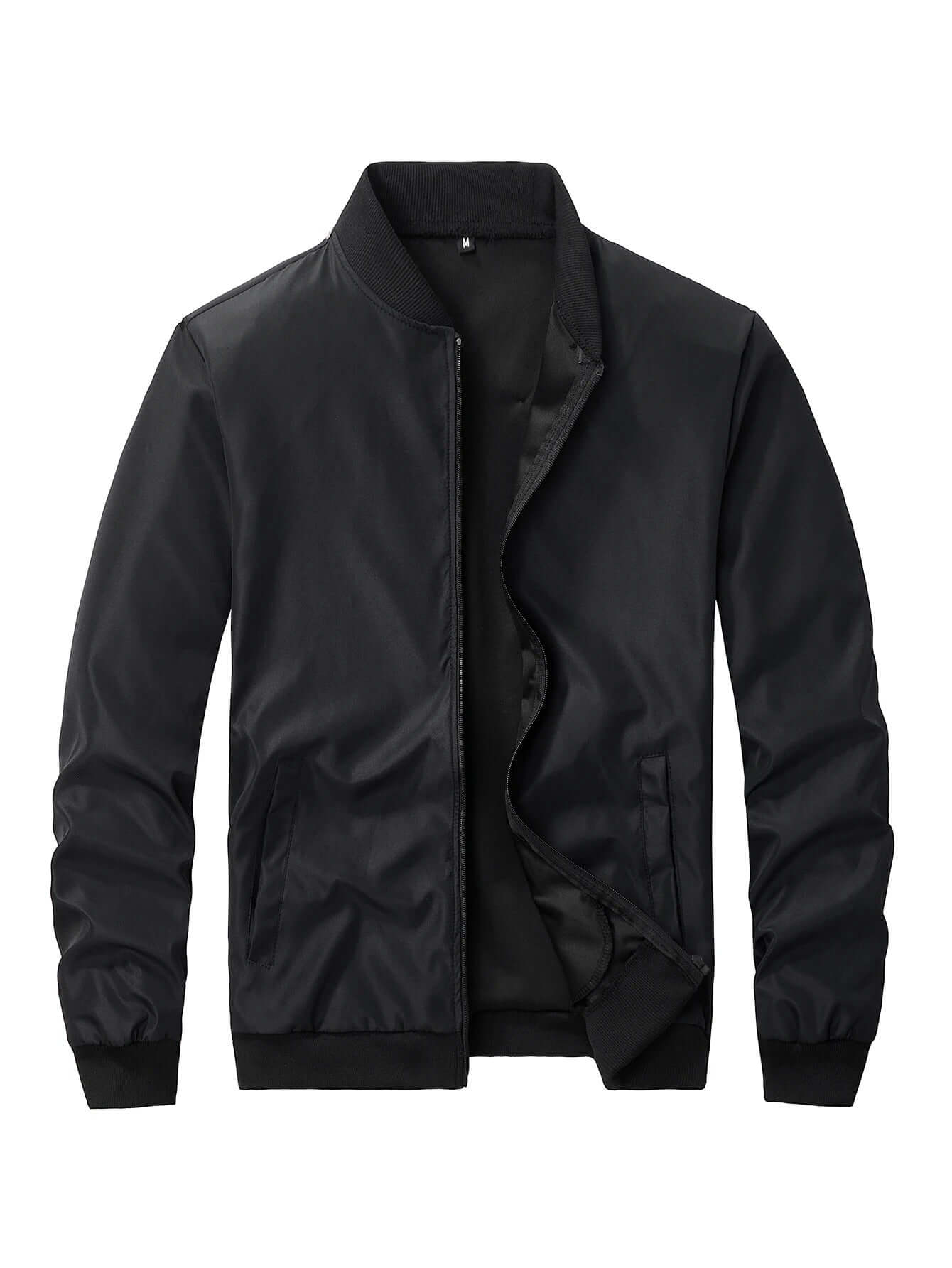 Men's Minimalist Bomber Jacket – Slim Fit Casual Business Coat - Poppix
