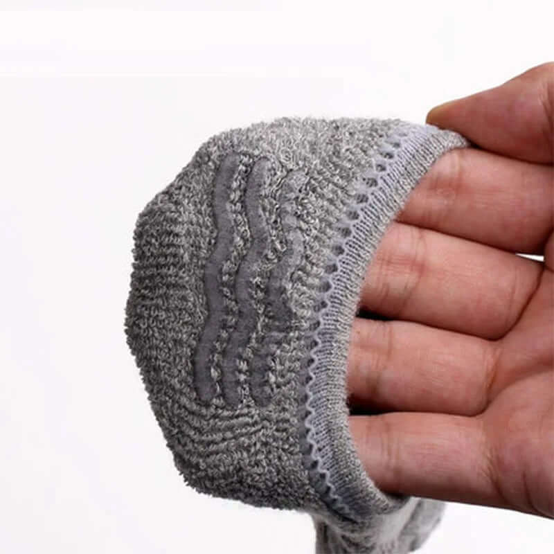 Men’s 5-Pack Cushioned No-Show Socks – Anti-Slip Cotton Boat Socks