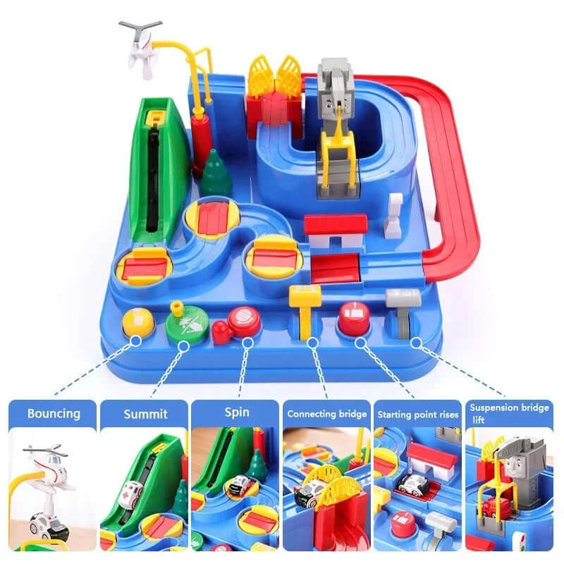 Kids City Rescue Track Adventure – Mechanical STEM Educational Toy - Poppix