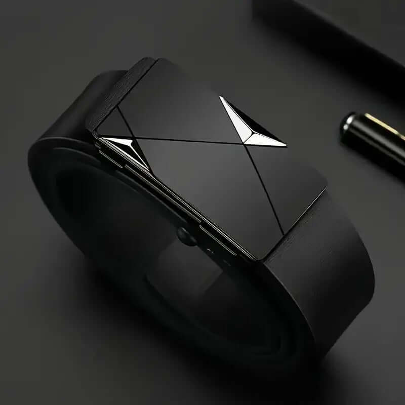 Men’s PU Leather Automatic Buckle Belt – Sleek Business & Casual Design