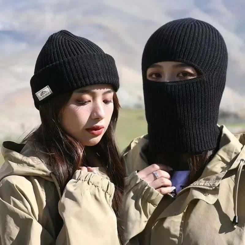 2-in-1 Thermal Balaclava Beanie – Windproof Full Face Winter Mask