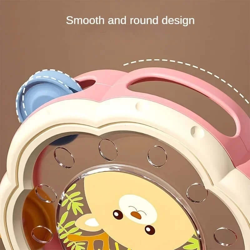 Montessori 3-in-1 Baby Drum Toy – Interactive Musical Learning Center - Poppix