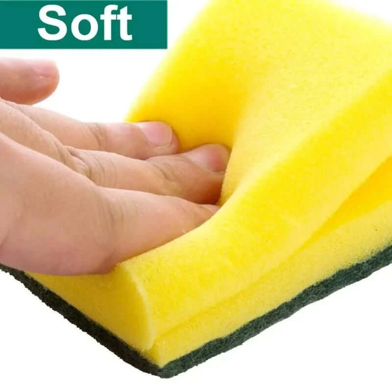 Heavy-Duty Magic Scrub Sponge – Double-Sided Grease Remover for Kitchen & Auto