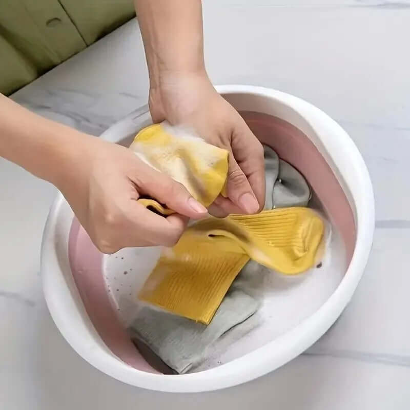 Collapsible Foot Soaking Basin – Portable Space-Saving Foot Spa Tub