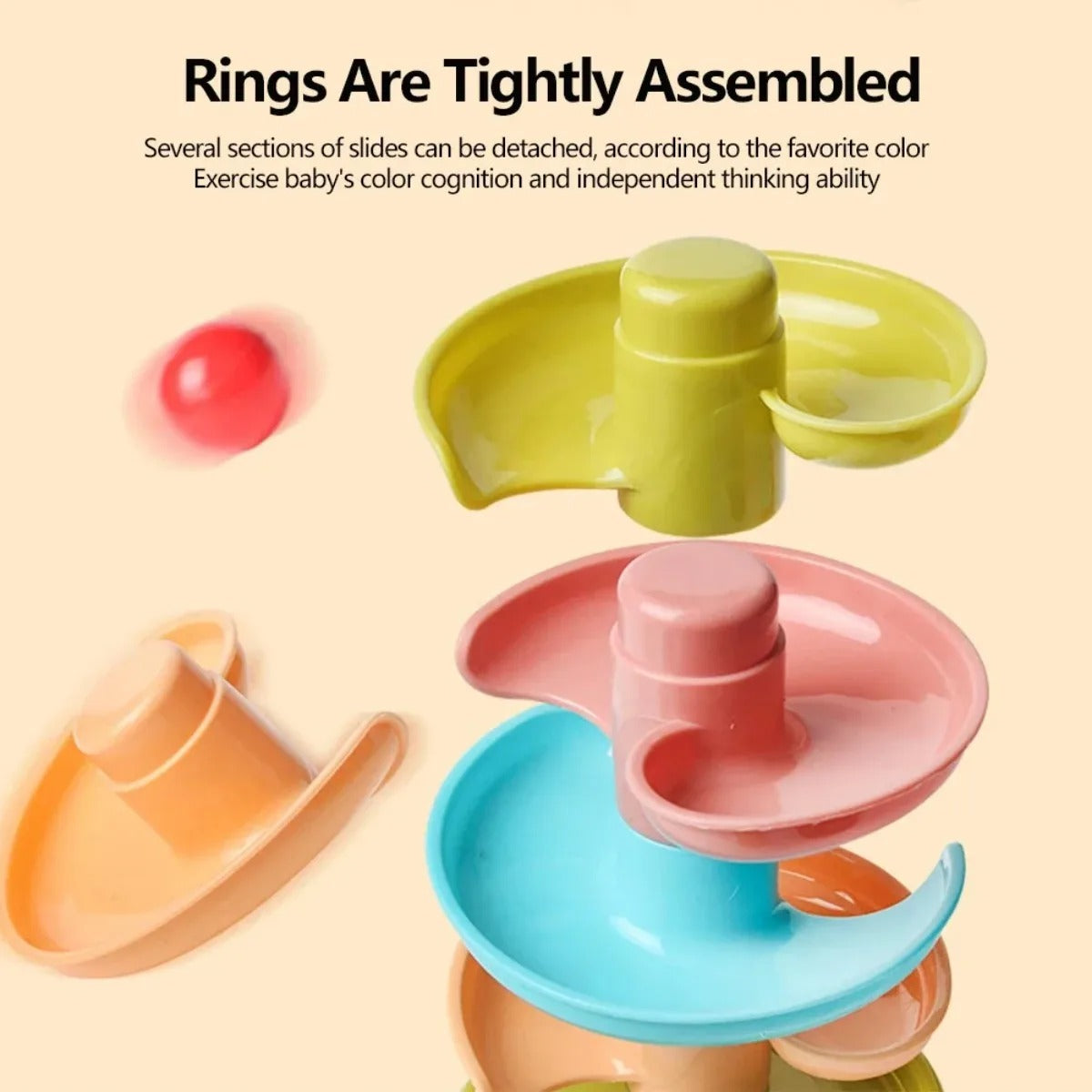 Educational Ball Drop Tower – Multi-Level Rolling Ball Track for Toddlers - Poppix